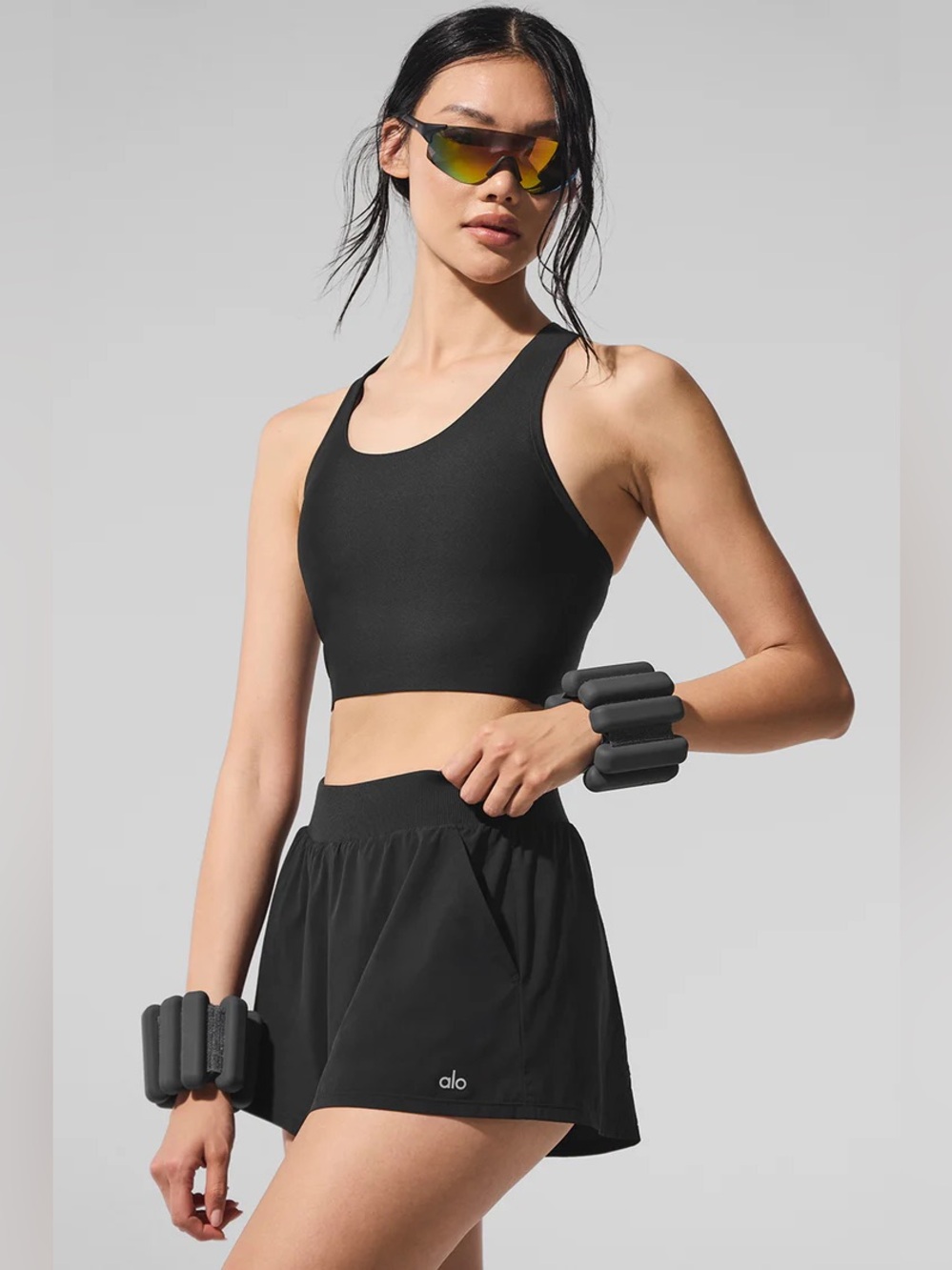 NWT New Alo Yoga Airlift Super Sleek Bra Tank Black Size Extra Extra Small